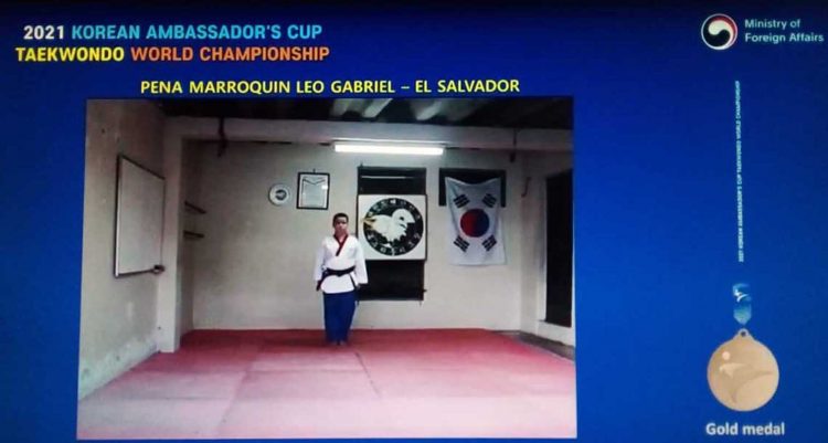Medallas salvadoreñas en la 2021 Korean Ambassador’s Cup Taekwondo World Championship